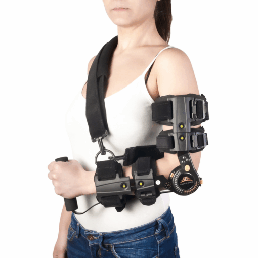Medical Brace MB.2001 | Ρυθμιζόμενος Νάρθηκας Αριστερού Αγκώνα Μαύρος για Στήριξη & Αποκατάσταση